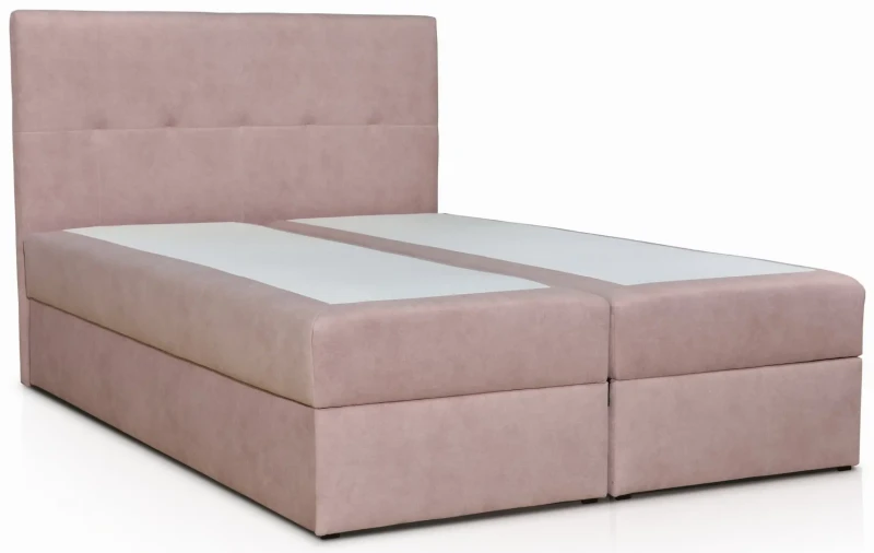 Łóżko kontynentalne Ignacy 160x200 tapicerowane z pojemnikiem