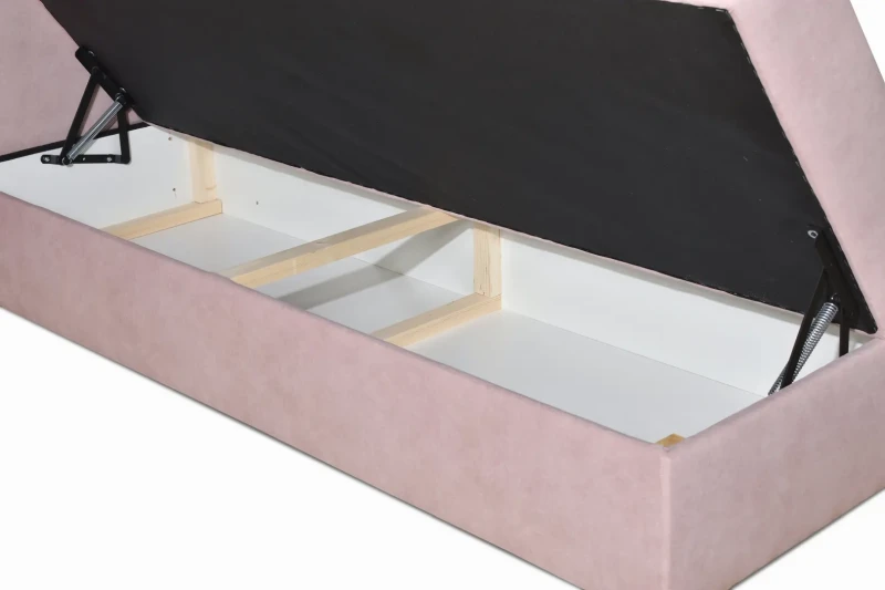 Łóżko kontynentalne Ignacy 160x200 tapicerowane z pojemnikiem