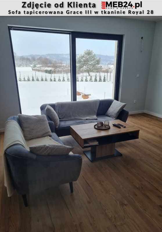 Sofa tapicerowana Grace III w stylu skandynawskim - zdjęcie od klienta