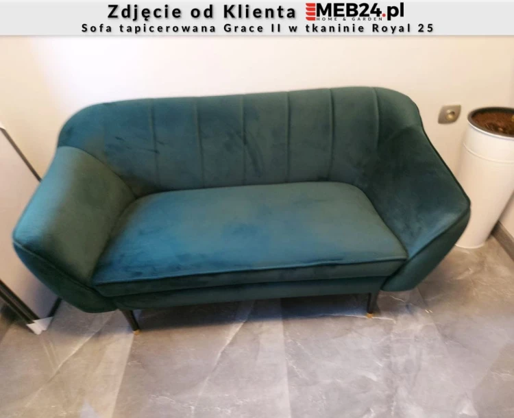 Sofa tapicerowana Grace II w stylu skandynawskim - zdjęcie od klienta