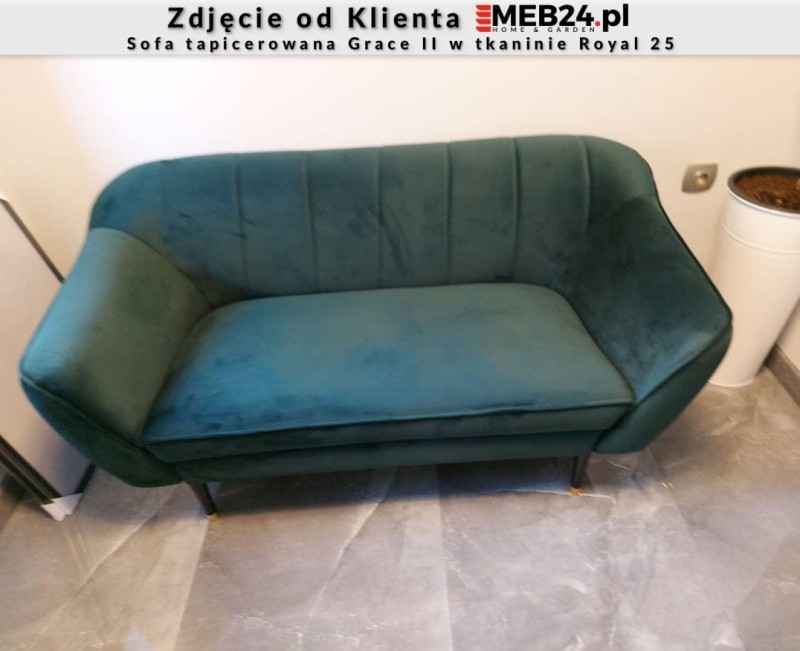 Sofa tapicerowana Grace II w stylu skandynawskim - zdjęcie od klienta