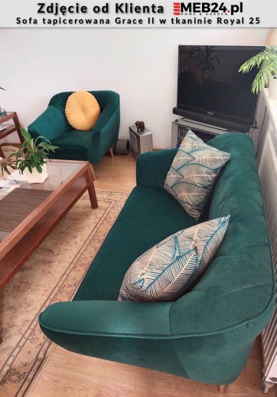 Sofa tapicerowana Grace II w stylu skandynawskim - zdjęcie od klienta
