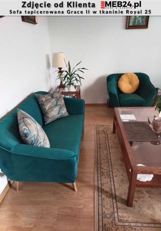 Sofa tapicerowana Grace II w stylu skandynawskim - zdjęcie od klienta