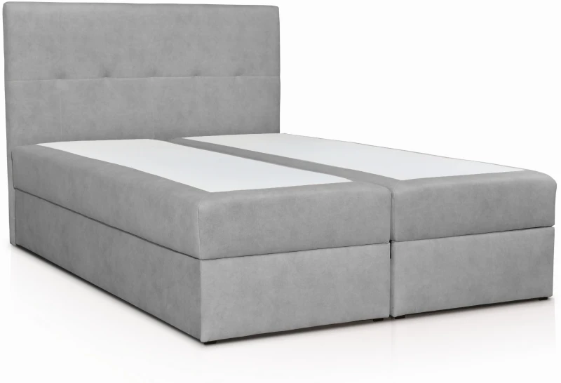 Łóżko kontynentalne Ignacy 160x200 tapicerowane z pojemnikiem