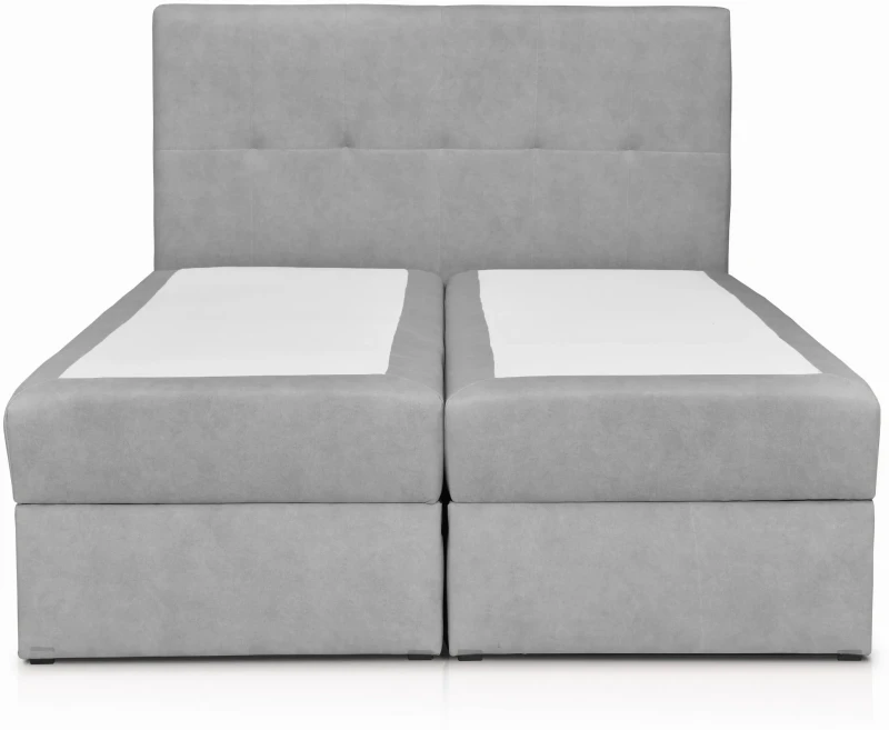 Łóżko kontynentalne Ignacy 160x200 tapicerowane z pojemnikiem