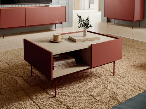 Stolik kawowy Color L-97 ceramic red