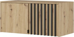 Nadstawka Nelly 2D 105 cm dąb artisan/lamela czarna