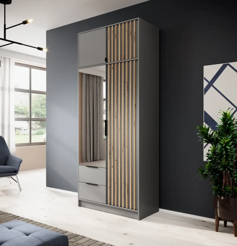 Nadstawka Nelly 2D 105 cm szary/lamela artisan