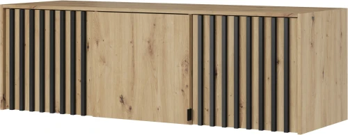 Nadstawka Nelly 3D 155 cm dąb artisan/lamela czarna