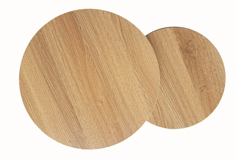 Zestaw stolików Dion dąb/czarny