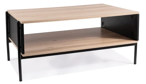 Ława Karina A 90x60 cm dąb/czarny mat