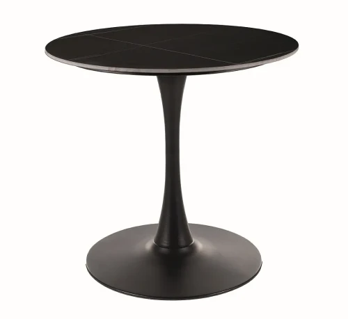 Stół Espero czarny efekt marmuru/czarny 80 cm