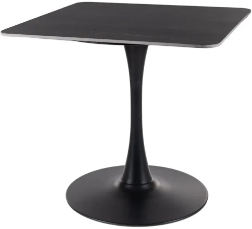 Stół Espero II czarny efekt marmuru/czarny 80x80 cm