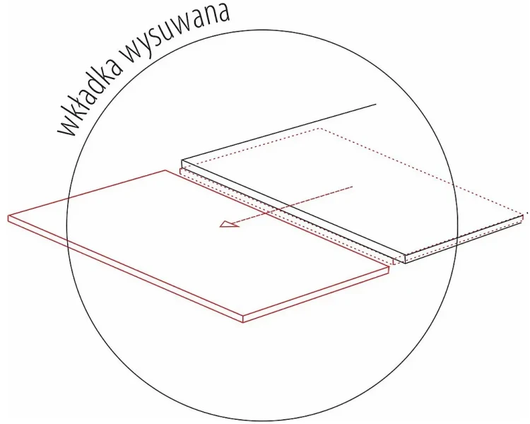 Stół rozkładany John biały efekt marmuru/czarny mat 120-180