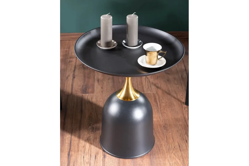 Ława Libra 51 cm czarny/złoty