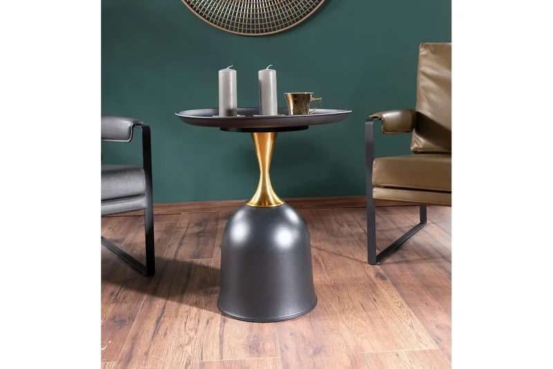 Ława Libra 51 cm czarny/złoty