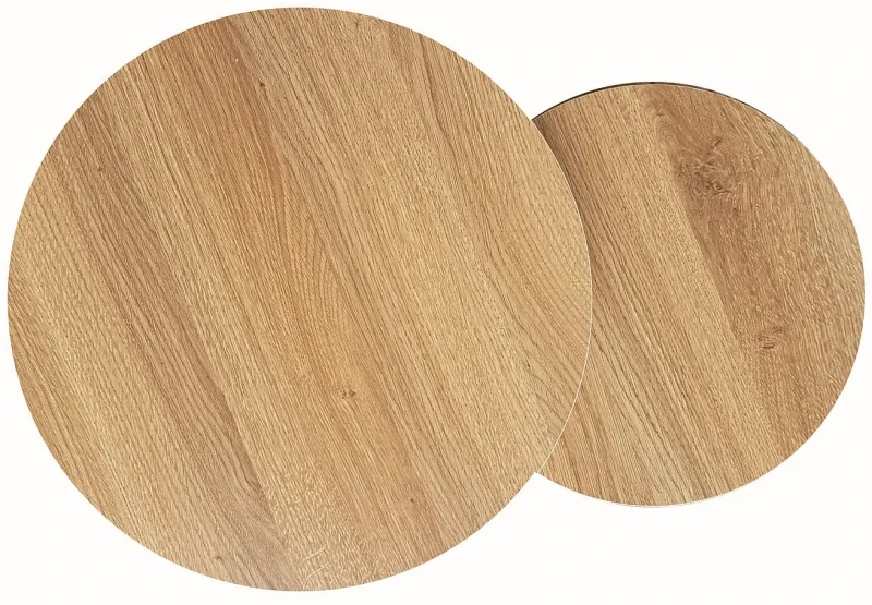 Zestaw stolików Hola dąb/czarny