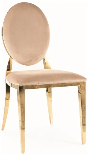 Krzesło tapicerowane King Velvet beżowy Bluvel 28