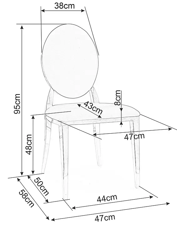 Krzesło tapicerowane King Velvet