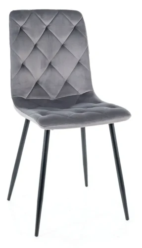Krzesło tapicerowane Jerry Velvet szary Bluvel 14