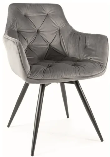 Krzesło tapicerowane Mango Velvet szary Bluvel 14