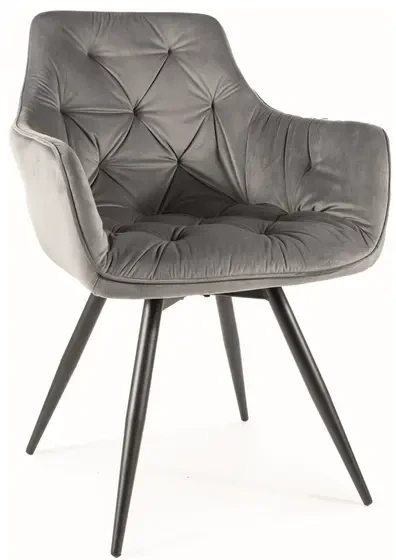 Krzesło tapicerowane Mango Velvet szary Bluvel 14