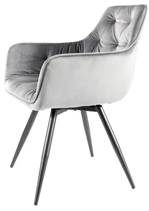 Krzesło tapicerowane Mango Velvet szary Bluvel 14