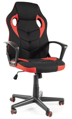 Fotel obrotowy Dakar czarny/czerwony