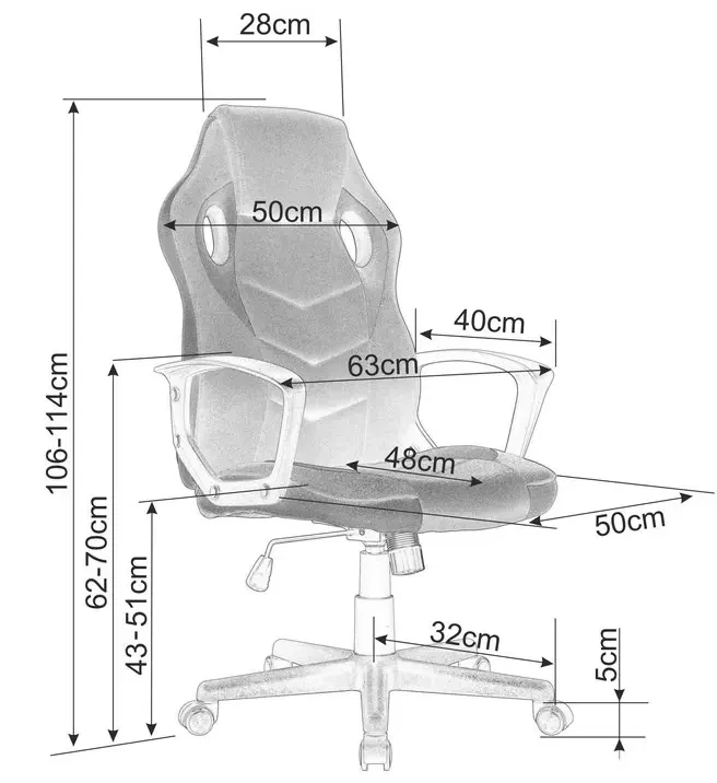 Fotel obrotowy Dakar czarny