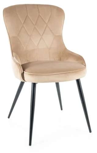 Krzesło tapicerowane Lotus Velvet beż Bluvel 28