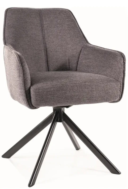 Krzesło tapicerowane Notti Brego ciemny szary .18