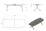 Biurko Carl Table 240x100 cm  z funkcją składania na kółkach Beżowy