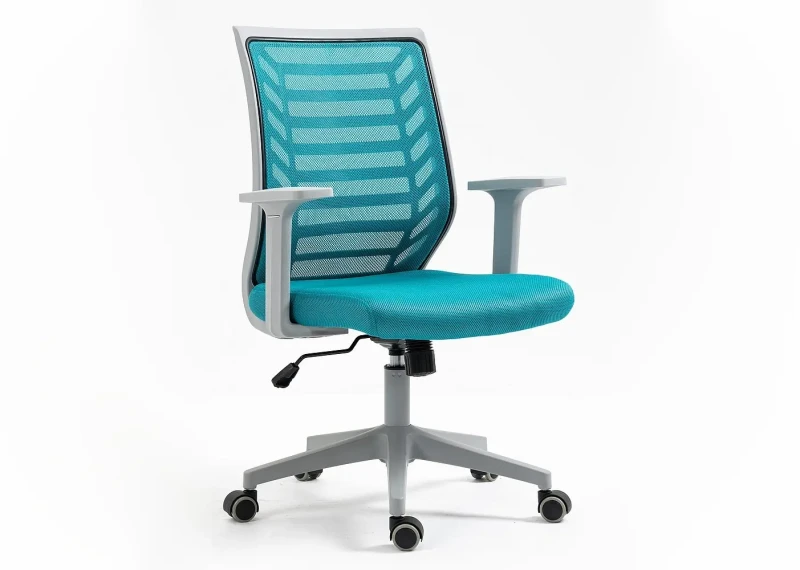 Fotel obrotowy Q-320 niebieski/szary