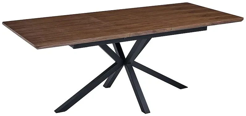 Stół rozkładany Logan 160-200 cm orzech/czarny mat