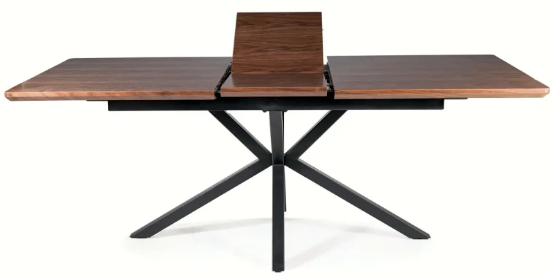 Stół rozkładany Logan 160-200 cm orzech/czarny mat