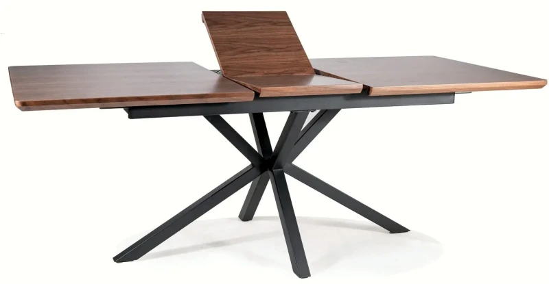 Stół rozkładany Logan 160-200 cm orzech/czarny mat