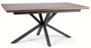 Stół rozkładany Logan 160-200 cm orzech/czarny mat