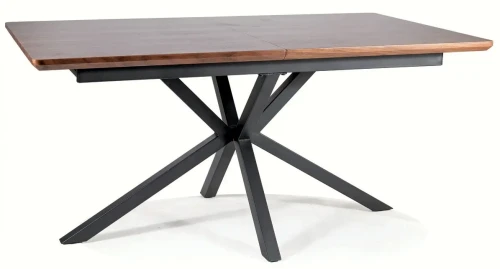 Stół rozkładany Logan 160-200 cm orzech/czarny mat