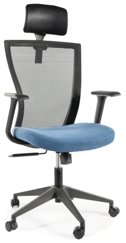 Fotel obrotowy Q-328H czarny/niebieski