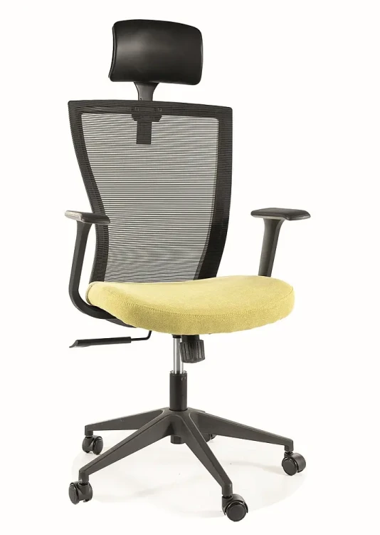 Fotel obrotowy Q-328H czarny/zielony
