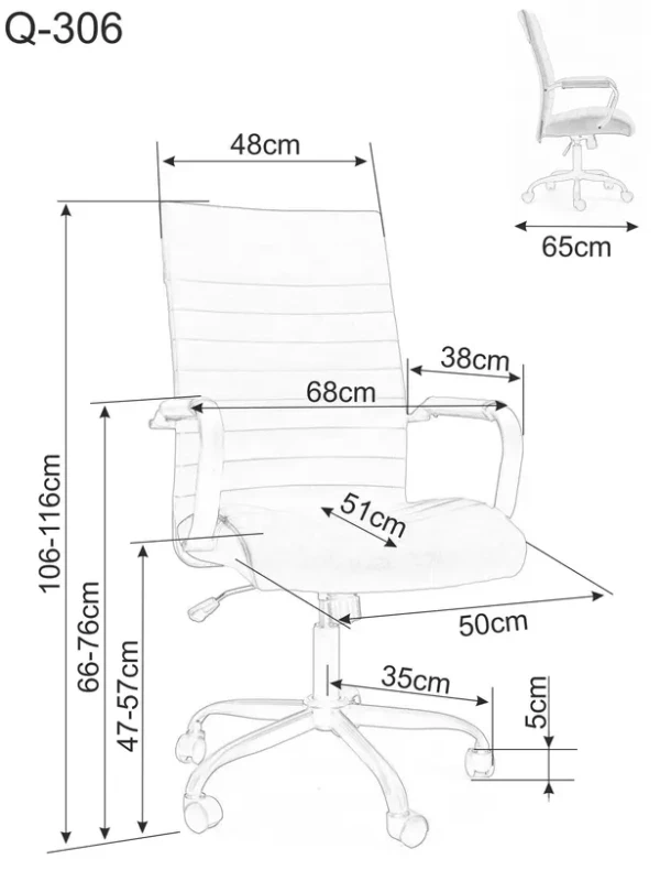 Fotel obrotowy Q-306 skóra syntetyczna