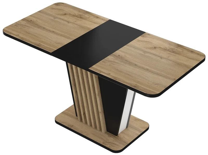 Stół rozkładany Nevio 125-170 cm dąb artisan/czarny