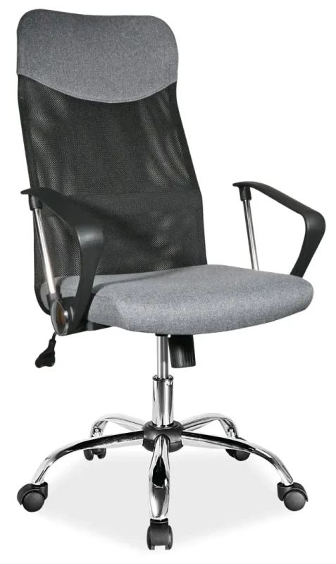 Fotel obrotowy Q-025 szary materiał