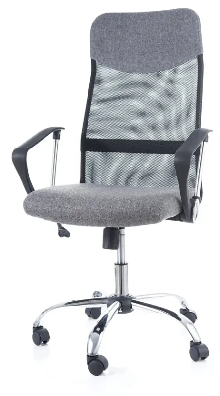 Fotel obrotowy Q-025 szary materiał