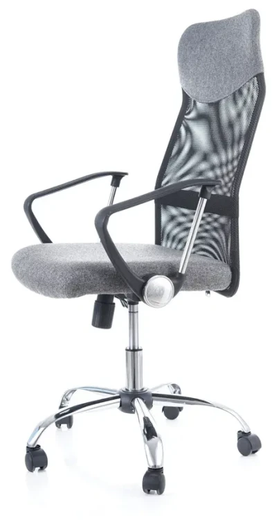 Fotel obrotowy Q-025 szary materiał