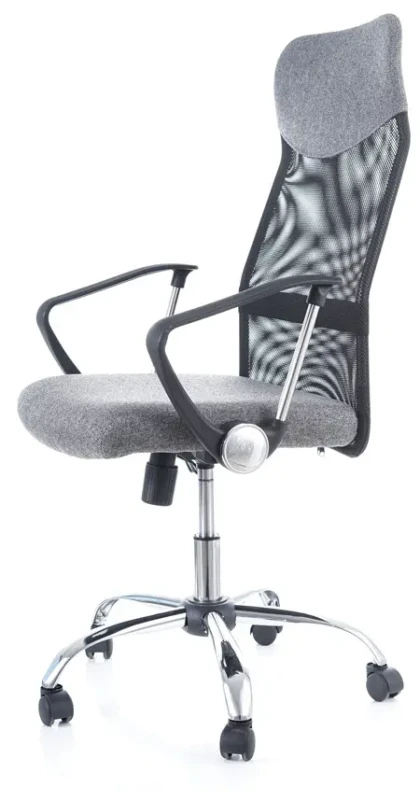 Fotel obrotowy Q-025 szary materiał