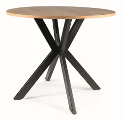 Stół okrągły Talia II 90 cm dąb/czarny