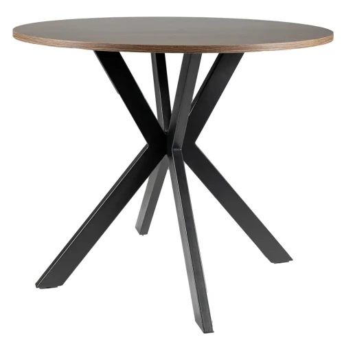 Stół okrągły Talia II 90 cm orzech/czarny