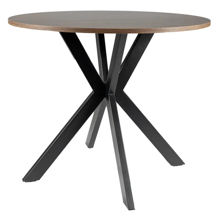 Stół okrągły Talia II 90 cm orzech/czarny