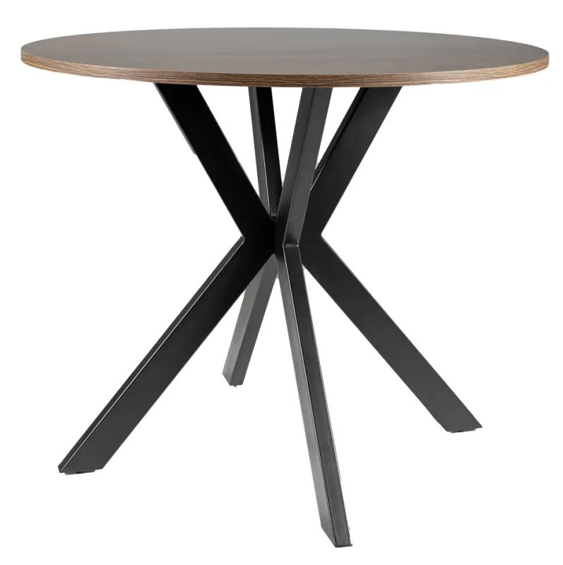Stół okrągły Talia II 90 cm orzech/czarny